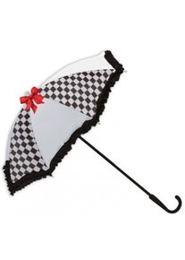 Widmann Parapluie ornemental blanc et noir avec un arc