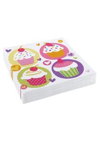 Amscan 20 serviettes à cupcake 33cm