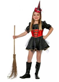 Little naughty witch child costume