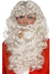 Smiffys Ensemble de déguisement de Père Noël 4 pièces gris