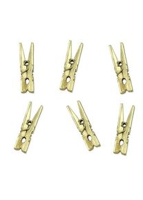 partydeco Clips métalliques plaqués or 20 pièces