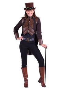 Veste femme noble steampunk en marron