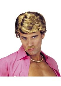 Widmann Perruque gigolo blond doré avec moustache