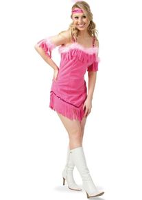 Costume femme indienne rose poudré