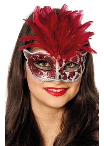 Conception élégante de masque vénitien de chat rouge