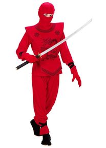 Widmann Ninja fighter kids costume red