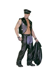 Widmann Biker faux leather overpants