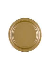 Amscan 8 assiettes en carton Partytime Gold 17,7cm