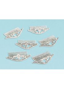 Amscan Charming Princesses Crown Shimmering Diamond Silver 6 pièces