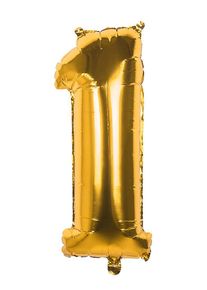 Boland Palloncino in foil numero 1 oro 86 cm