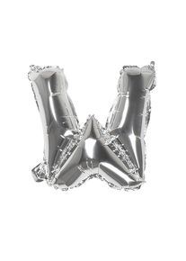 Boland Foil balloon letter W silver 36 cm | halloween decoration