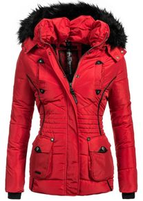 Marikoo Dames Winterjas 'Vanilla' rood / zwart M