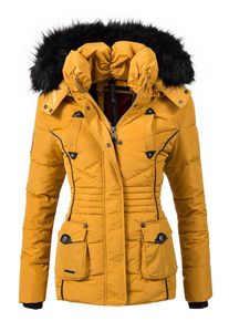 Marikoo Dames Winterjas 'Vanilla' geel / zwart M