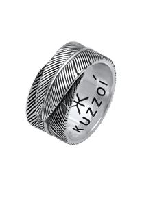 Kuzzoi Heren Ring zwart / zilver 62