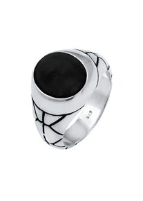 Kuzzoi Heren Ring zwart / zilver 62