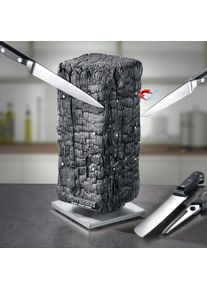 Cuttworxs Magnetischer Messerblock Pyrolith, Neodym-Magnete, 360° drehbar, Ascheoptik
