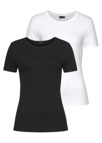 Lascana Kvinnor T-shirt svart / vit Storlek L