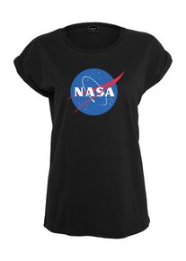 Merchcode Kvinnor T-shirt 'Nasa Insignia' svart Storlek L