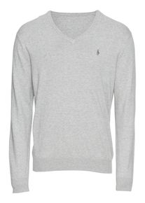 Polo Ralph Lauren, Mænd, Pullover 'LS SF VN PP-LONG SLEEVE-SWEATER', Grå, Størrelse S