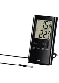 Hama , LCD-Thermometer T-350, Schwarz , schwarz