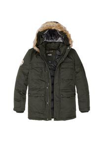 Hardford Hooded Winter Parka (Sale) oliv, Größe S, Herren, mit Kapuze, Synthetik, Poolman