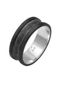 Kuzzoi Heren Ring zwart / zilver 62