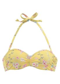 Sunseeker Dames Bikinitop 'Ditsy' geel / spar / rosa / natuurwit 70