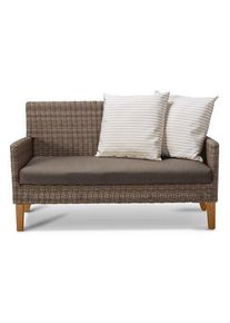 Sofa ogrodowa 2-osobowa stylizowana na plecioną Tchibo