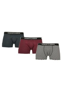 Urban Classics Boxershorts Herren beige / dunkelgrün / kirschrot / schwarz Größe 4XL