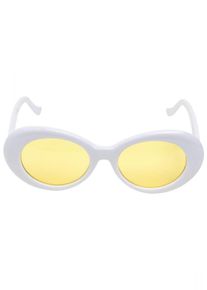 Urban Classics Dames Zonnebril geel / wit One Size