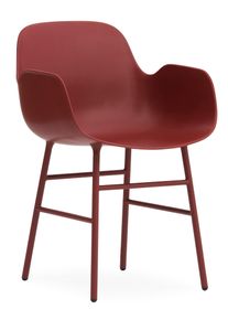 Form Armchair Lehnstuhl Normann Copenhagen-rot-Stahl