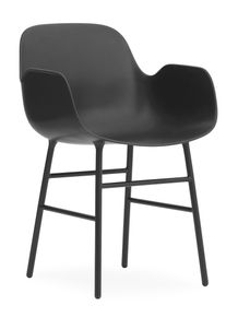 Form Armchair Lehnstuhl Normann Copenhagen-schwarz-Stahl