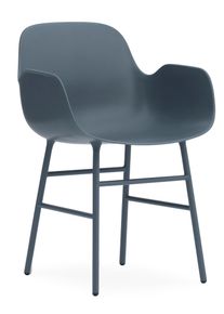 Form Armchair Lehnstuhl Normann Copenhagen-blau-Stahl