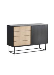 Virka Sideboard hoch Woud-eiche / schwarz
