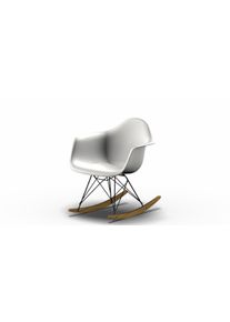Eames Plastic Arm Rocking Chair chaise à bascule RAR Vitra Érable jaunâtre - Noir - Blanc