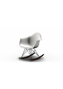Eames Plastic Arm Rocking Chair chaise à bascule RAR Vitra Érable sombre-Noir-Blanc