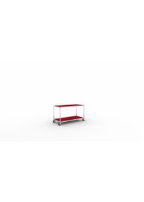 USM Haller TV Möbel mit Rollen rot