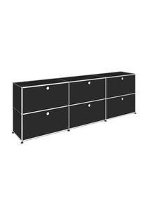E Sideboard illuminé 6 portes pliantes gris anthracite USM Haller
