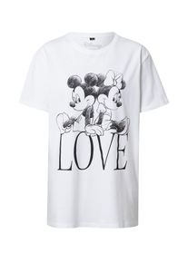 Merchcode, Damer, Shirts 'Minnie Loves Mickey', Sort / Hvid, Størrelse XS