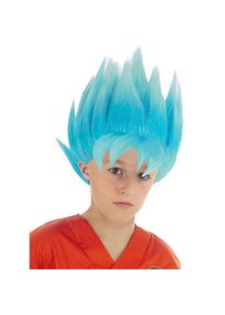 Son Goku Super-Saiyajin Perücke für Kinder blau