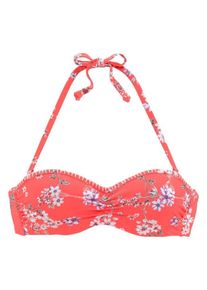 Sunseeker Dames Bikinitop 'Ditsy' oranjerood 60
