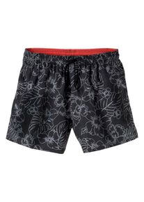 s.Oliver, Mænd, Badeshorts, Sort-meleret / Hvid, Størrelse S