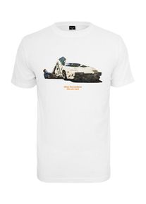 Mister Tee Heren Shirt 'Weekend Wolf' beige / blauw / zwart / wit XS