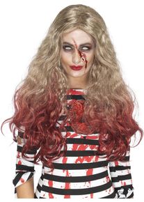 Smiffys Perruque de cheveux synth&eacute;tiques de zombie sanguin
