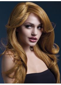 Smiffys Beach Waves Per&uuml;cke kupfer, Seitenscheitel