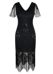 maskworld 20s Charleston dress Clara black