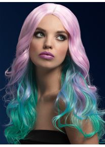 Smiffys Beach Waves Per&uuml;cke pastell, Mittelscheitel