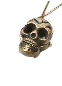 maskworld Montre de poche tête de mort