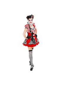 maskworld Harlekina Clown Kostüm | Faschingskostüm für Damen | Größe: L