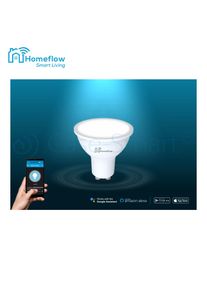 Bec inteligent LED Wireless Homeflow B-5002, GU10, 5W (35W), 300lm, dimabil, lumina calda/ rece, Control de pe telefonul mobil